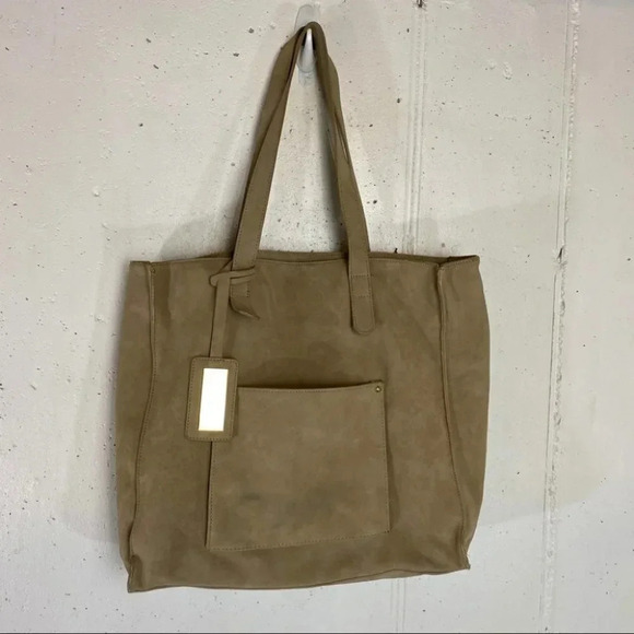 Forever 21 faux suede tan‎ tote bag - Picture 1 of 5